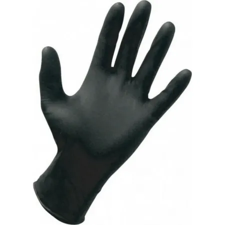 Details Black Nitrile Gloves Μαύρα Γάντια Νιτριλίου
